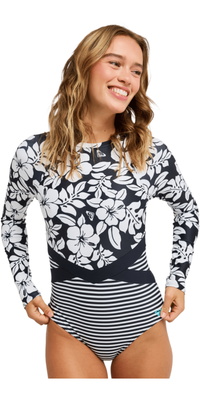 2026 Roxy Womens Summer Surf Long Sleeve Surf Suit ERJWR03924 - Anthracite The Mo